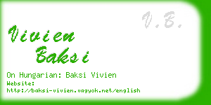 vivien baksi business card